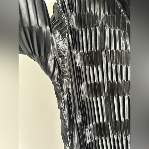 PRINCESS POLLY Black Textured Shirt Dress Avant Garde Fairy Goth Whimsigoth Sz 8 - Picture 5 of 14